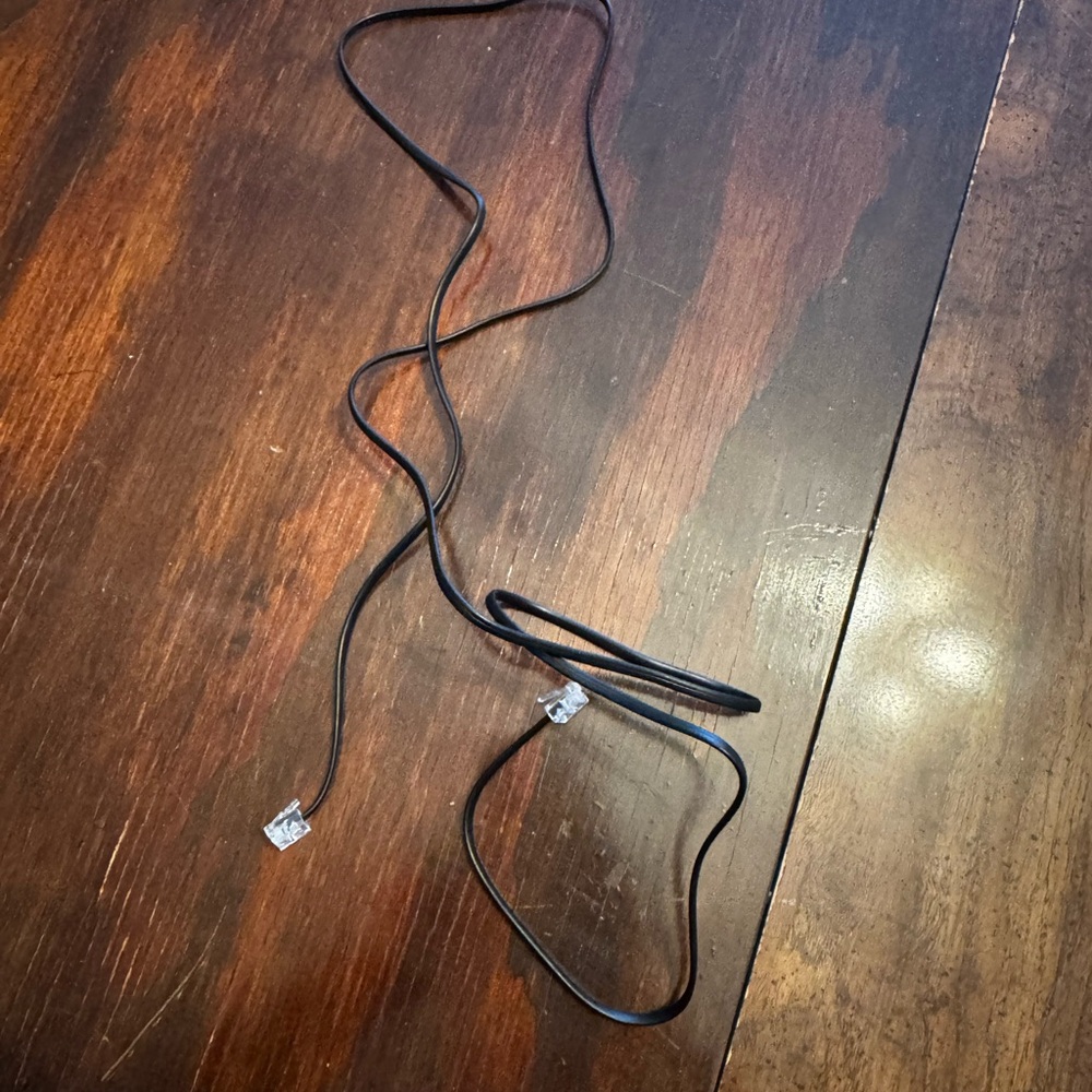 Black VoIP Phone Adapter Cable